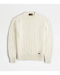 Tod's - Cashmere Blend Round-Neck Pullover - Lyst