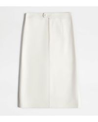 Tod's - Skirt In Leather - Lyst