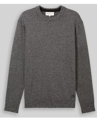 Tom Tailor - DENIM Basic Strickpullover aus Baumwolle - Lyst