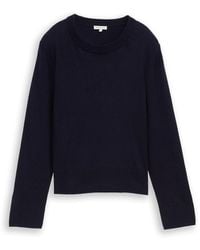 Tom Tailor - Strickpullover mit Rundhalsausschnitt - Lyst