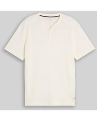 Tom Tailor - Henley T-Shirt mit Waffelstruktur - Lyst