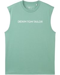 Tom Tailor - DENIM Tanktop mit Logoprint - Lyst