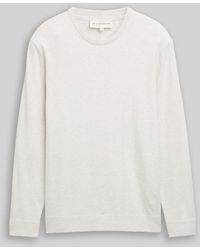 Tom Tailor - Basic Strickpullover aus Baumwolle - Lyst