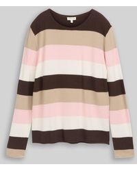 Tom Tailor - Strickpullover mit Rundhalsausschnitt - Lyst