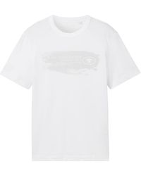 Tom Tailor - T-Shirt mit Textprint - Lyst