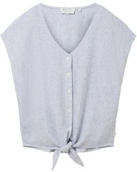 Tom Tailor - DENIM Bluse mit Knotendetail - Lyst