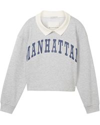 Tom Tailor - Mädchen Cropped Sweatshirt mit Bio-Baumwolle - Lyst