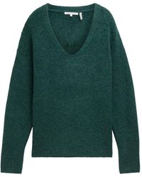 Tom Tailor - DENIM Relaxed Strickpullover mit V-Ausschnitt - Lyst