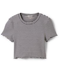 Tom Tailor - Mädchen Cropped Rib T-Shirt mit Bio-Baumwolle - Lyst