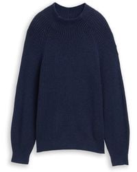Tom Tailor - Loose Fit Strickpullover mit Stehkragen - Lyst