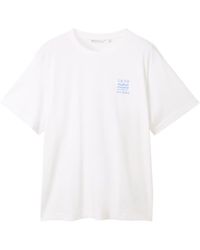 Tom Tailor - DENIM Boyfriend T-Shirt mit Print - Lyst