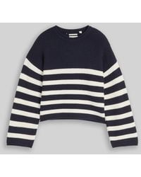 Tom Tailor - Mädchen Cropped Strickpullover mit Streifenmuster - Lyst