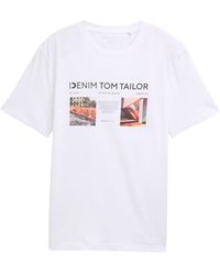Tom Tailor - DENIM T-Shirt mit Foto-Print - Lyst
