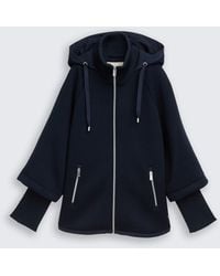 Tom Tailor - Scuba Cape Jacke mit Kapuze - Lyst