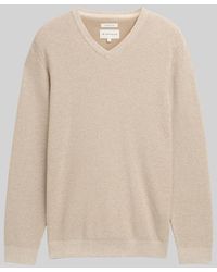 Tom Tailor - Strickpullover mit V-Ausschnitt aus Bio-Baumwolle - Lyst