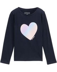 Tom Tailor - Mädchen Langarmshirt mit Herz-Print - Lyst