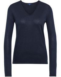 Tom Tailor Pullover mit V-Ausschnitt - Blau