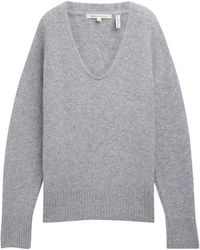 Tom Tailor - DENIM Relaxed Strickpullover mit V-Ausschnitt - Lyst