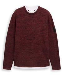 Tom Tailor - DENIM Strickpullover im 2-in-1-Look - Lyst
