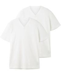Tom Tailor - Basic T-Shirt im Doppelpack mit V-Ausschnitt - Lyst