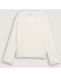 Tom Tailor - DENIM Pullover mit Lochmuster - Lyst