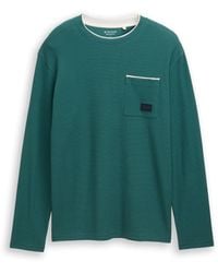 Tom Tailor - 2-in-1 Langarmshirt aus Baumwolle - Lyst