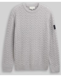 Tom Tailor - Strickpullover mit Zopfmuster - Lyst