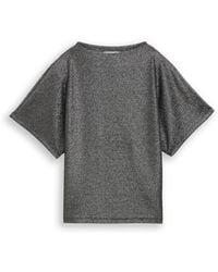 Tom Tailor - DENIM Glitzer T-Shirt mit Fledermausärmeln - Lyst