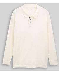 Tom Tailor - Plus Size - Langarm Poloshirt mit Waffelstruktur - Lyst