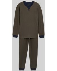 Tom Tailor - Pyjama-Set mit Logo-Print und Kordelzug - Lyst