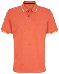 Tom Tailor Polo-Shirt mit Print - Orange