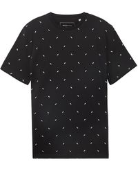Tom Tailor - DENIM T-Shirt mit Allover Print - Lyst