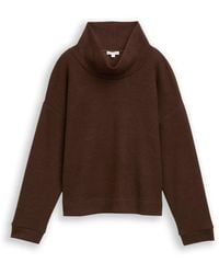 Tom Tailor - Loose Fit Sweatshirt mit Rollkragen - Lyst