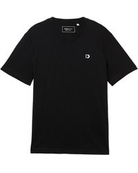 Tom Tailor - DENIM Basic T-Shirt mit Logo Print - Lyst