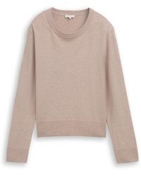 Tom Tailor - Strickpullover mit Rundhalsausschnitt - Lyst