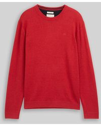 Tom Tailor - Basic Strickpullover aus Baumwolle - Lyst