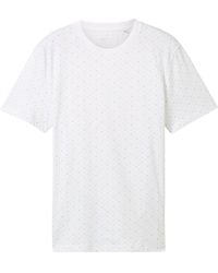 Tom Tailor - DENIM T-Shirt mit Allover-Print - Lyst