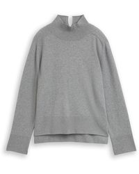 Tom Tailor - Strickpullover mit Stehkragen - Lyst
