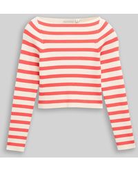 Tom Tailor - Mädchen Cropped Ripp Pullover mit Streifenmuster - Lyst