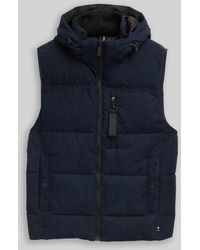 Tom Tailor - Puffer Weste mit abnehmbarer Kapuze - Lyst