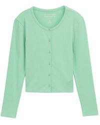 Tom Tailor - Mädchen Cropped Langarmshirt mit Knopfleiste - Lyst