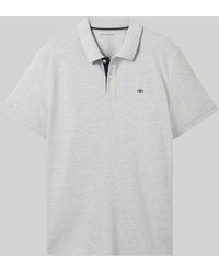 Tom Tailor - Piqué Poloshirt mit Logo-Stickerei - Lyst