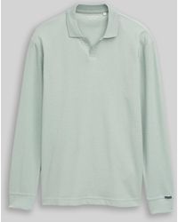 Tom Tailor - Langarm Poloshirt mit Waffelstruktur - Lyst