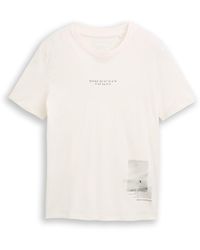 Tom Tailor - DENIM T-Shirt mit Foto-Print - Lyst