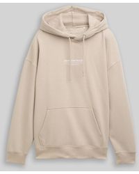 Tom Tailor - DENIM Relaxed Hoodie Sweatshirt mit Logo-Print - Lyst