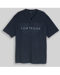 Tom Tailor - Plus Size - Henley T-Shirt im Used-Look - Lyst