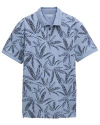 Tom Tailor - Piqué Poloshirt mit Palmen-Print - Lyst