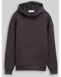Tom Tailor - DENIM Relaxed Fit Scuba Hoodie Sweatshirt - Lyst