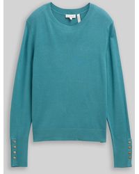 Tom Tailor - Strickpullover mit Knopf-Details - Lyst