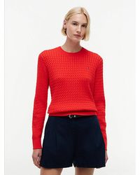 Tommy Hilfiger - Fine Cable Knit Crew Neck Jumper - Lyst